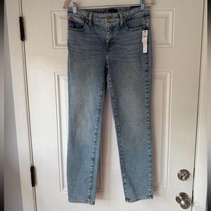 NWT TALBOTS SIZE 2 slim leg ankle Jean jeans blue